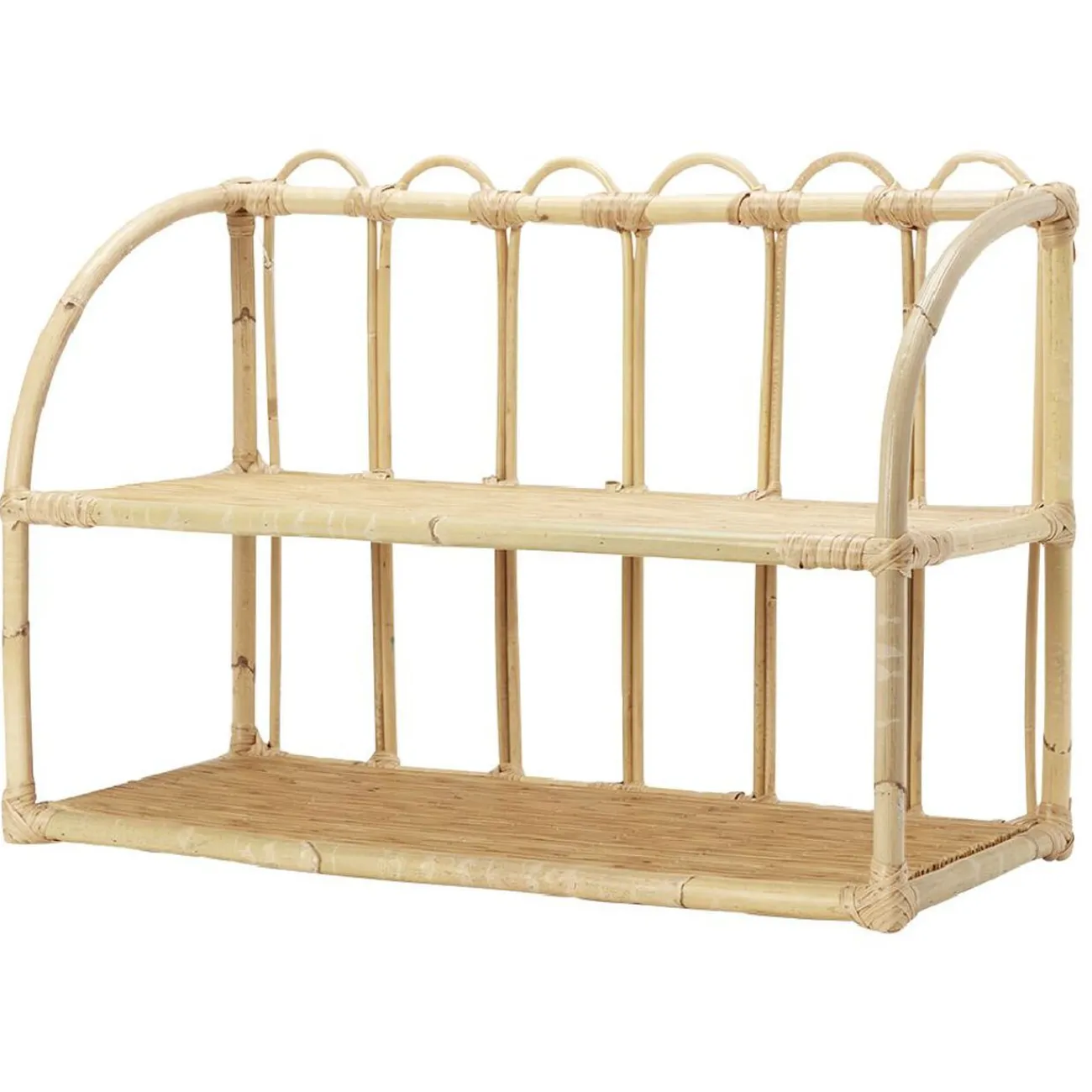 Gifi Rangement|Etagère en rotin 2 niveaux