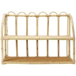 Gifi Rangement|Etagère en rotin 2 niveaux