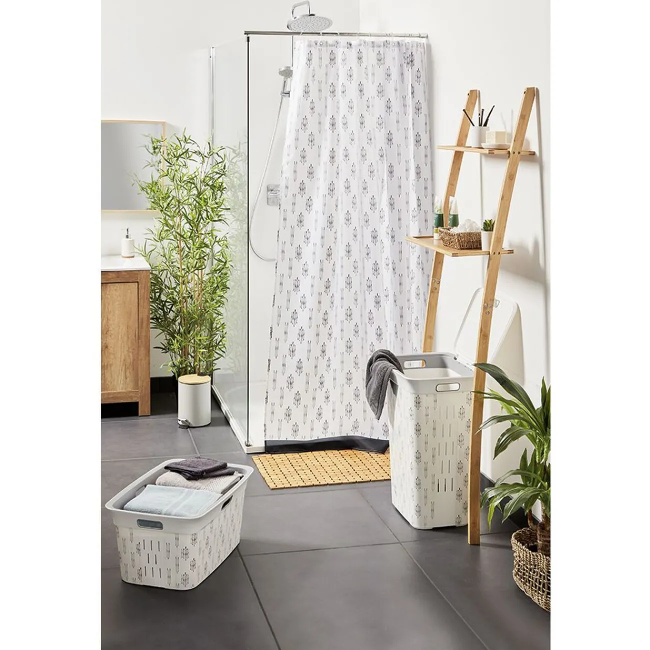 Gifi Equipement Wc^Etagère haute pour WC en bambou