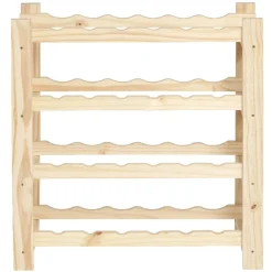 Gifi Rangement|Etagère porte bouteille 4 niveaux en pin naturel