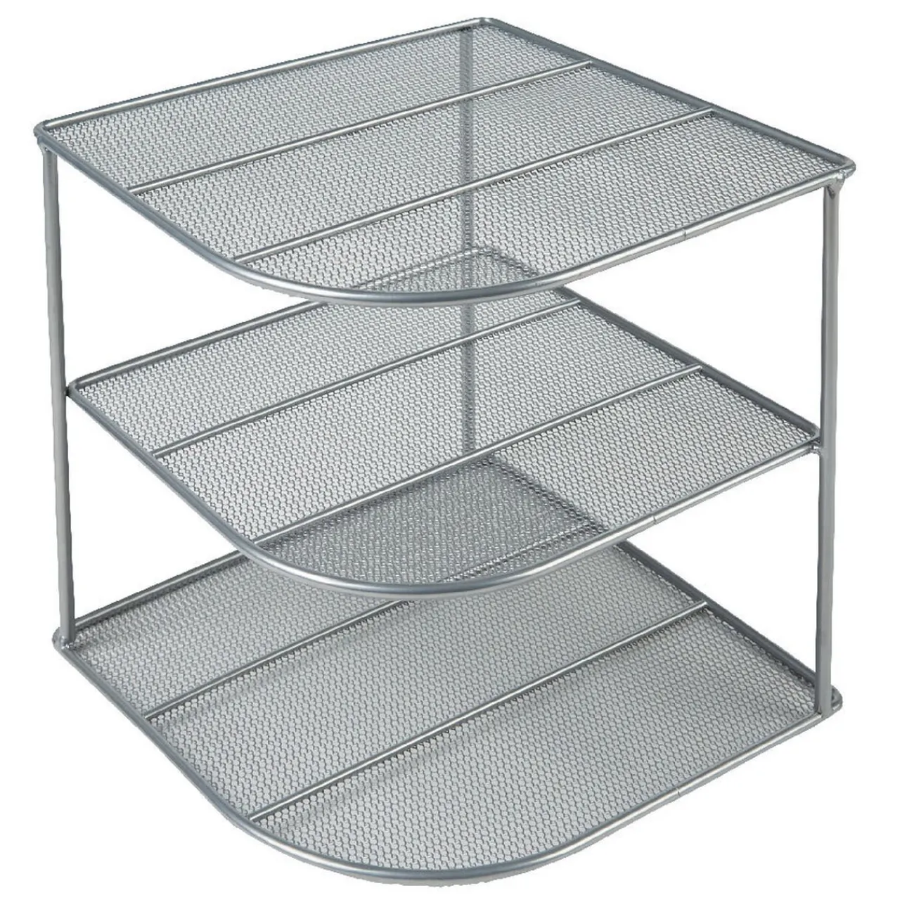 Gifi Rangement|Etagère porte-assiettes argentée