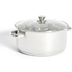 Gifi Faitout tous feux dont induction inox et verre Ø25,5cm