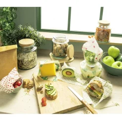 Gifi Film alimentaire réutilisable à la cire d'abeille auto-adhérent x3