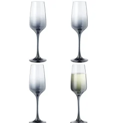 Gifi Flûte à champagne fumé noir 19,5cl x4