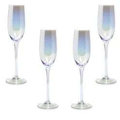 Gifi Flûte à champagne irisé collection Noël givré x4