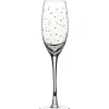 Gifi Flûte à champagne transparent motif pois