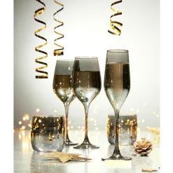 Gifi Flûte en verre Kira Smoked 17cL x4