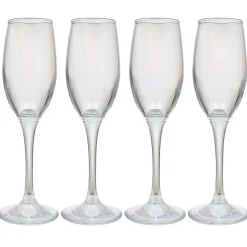 Gifi Flûte en verre transparent irisé x4