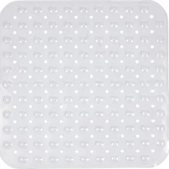 Gifi Equipement Douche^Fond de douche en pvc design bulles blanc transparent