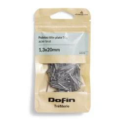 Gifi Quincaillerie^50g pointes tête homme acier brut - 1,3x20 mm
