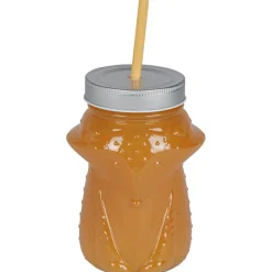Gifi Gobelet animalier en verre + paille + couvercle