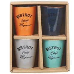 Gifi Gobelet café expresso multicolore Bistrot x4