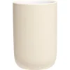 Gifi Aménagement Salle De Bain^Gobelet céramique beige intérieur blanc Ø6,8xH10cm