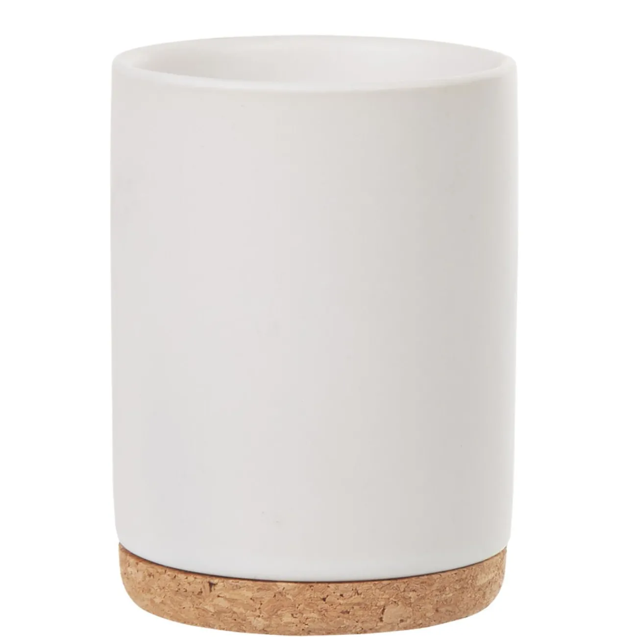 Gifi Aménagement Salle De Bain^Gobelet céramique blanc avec fond liège