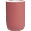 Gifi Aménagement Salle De Bain^Gobelet céramique rouge intérieur blanc Ø6,8xH10cm