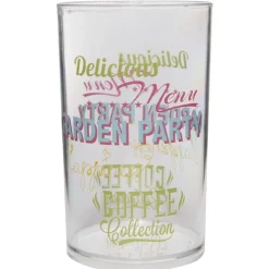 Gifi Gobelet en plastique transparent motif multicolore