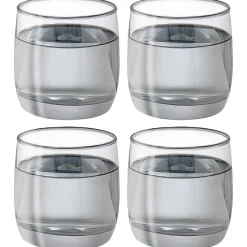 Gifi Gobelet en verre argenté x4