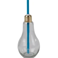 Gifi Gobelet en verre forme ampoule avec paille