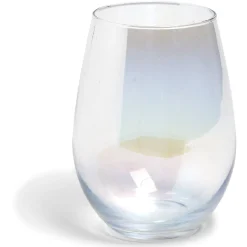 Gifi Gobelet en verre irisé ovale x4