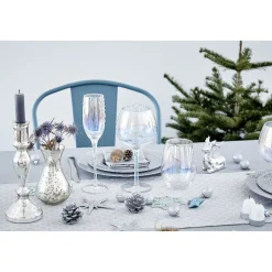 Gifi Gobelet en verre irisé ovale x4