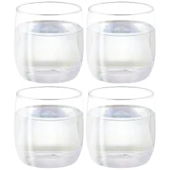 Gifi Gobelet en verre transparent irisé x4