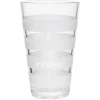 Gifi Gobelet haut verre transparent rayure horizontale blanche 30cl x3