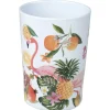Gifi Gobelet mélaminé tropical blanc motif fruits et flamant rose