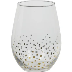 Gifi Gobelet ovales pois doré x4