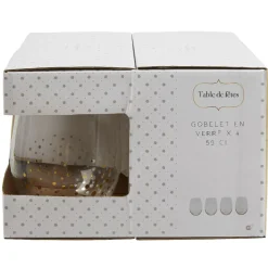 Gifi Gobelet ovales pois doré x4