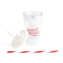 Gifi Gobelet paille Noël 470ml - 2 modèles