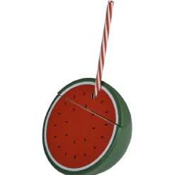 Gifi Gobelet plastique et paille en forme de pastèque