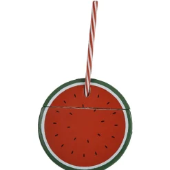 Gifi Gobelet plastique et paille en forme de pastèque