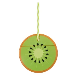 Gifi Gobelet plastique et paille en forme de kiwi