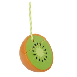 Gifi Gobelet plastique et paille en forme de kiwi