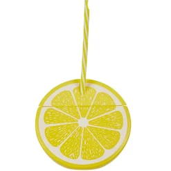 Gifi Gobelet plastique et paille en forme de citron