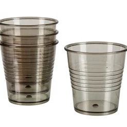 Gifi Gobelet plastique noir transparent x4