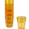 Gifi Gobelet plastique rigide orange transparent x6