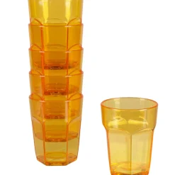 Gifi Gobelet plastique rigide orange transparent x6