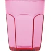 Gifi Gobelet plastique rigide rose transparent x6
