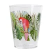 Gifi Gobelet plastique transparent décor perroquet exotique