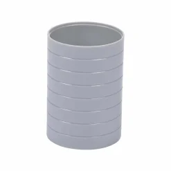 Gifi Aménagement Salle De Bain^Gobelet porte brosse à dents urban design strie gris