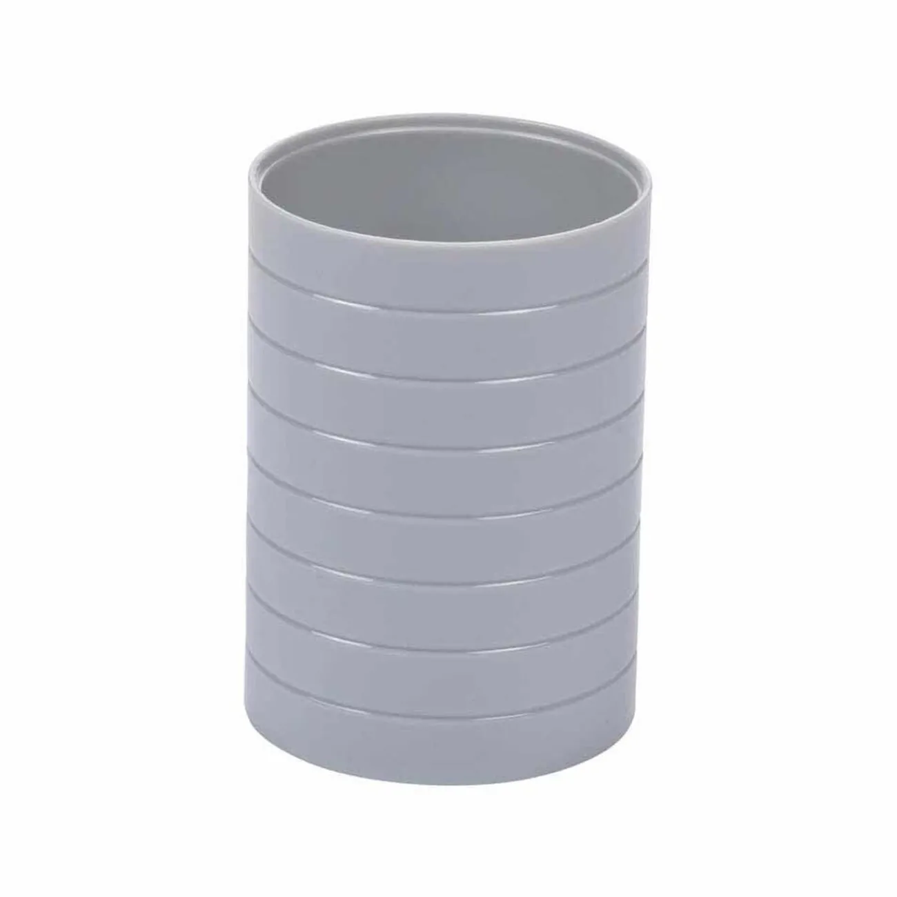 Gifi Aménagement Salle De Bain^Gobelet porte brosse à dents urban design strie gris