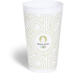 Gifi Gobelet réutilisable polypropylène blanc JO Paris 2024 650mL