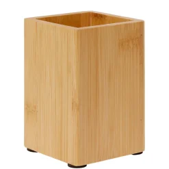 Gifi Aménagement Salle De Bain^Gobelet salle de bain bambou marron naturel