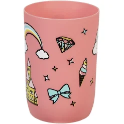 Gifi Aménagement Salle De Bain^Gobelet salle de bain enfant rose motif château arc-en-ciel