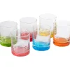 Gifi Gobelet verre fond multicolore 28 cl x6