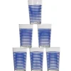 Gifi Gobelet verre rayé multicolore assorti x6
