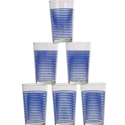 Gifi Gobelet verre rayé multicolore assorti x6