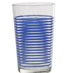 Gifi Gobelet verre rayé multicolore assorti x6