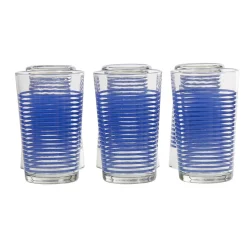 Gifi Gobelet verre rayé multicolore assorti x6